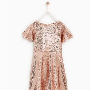 Zara blush sequin dress